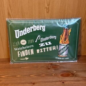 New Underberg Tin Sign German